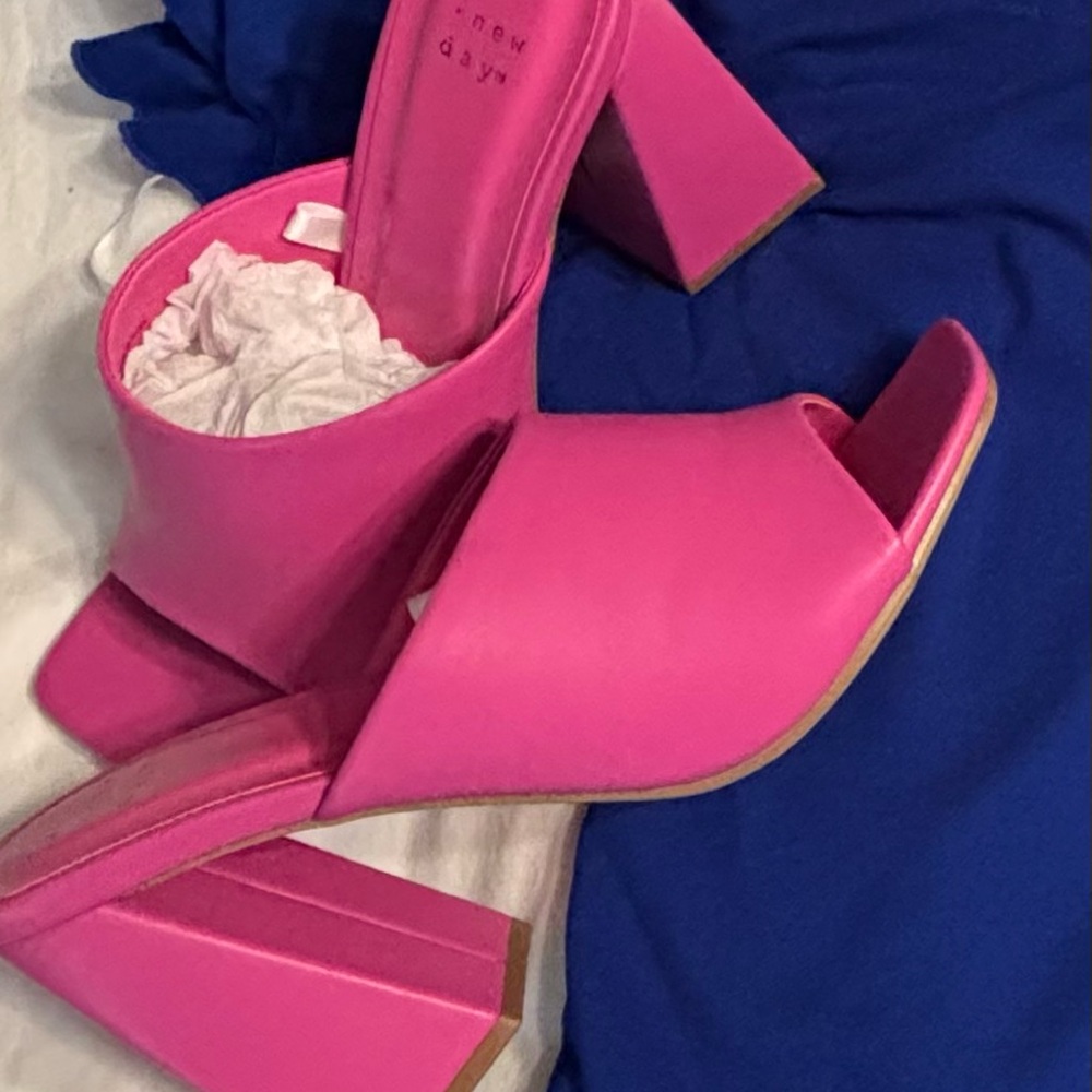 a new day Bright Pink Mules